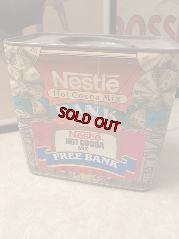 画像1: Nestle Cocoa Tin  bank ネスレ　ココア缶　ティン製の貯金箱 (1)