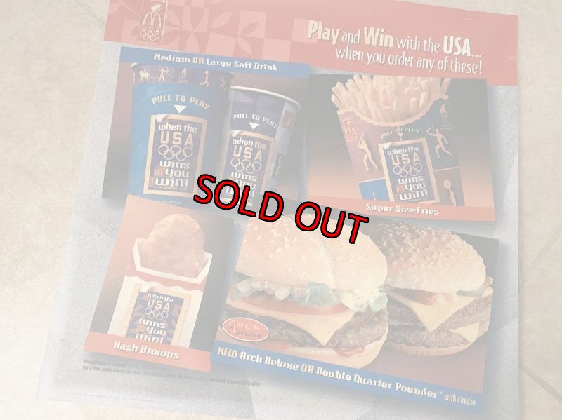 画像1: McDonald’s  Store Menu board  Olympic マクドナルドの店頭販促用　メニュー　オリンピック (1)