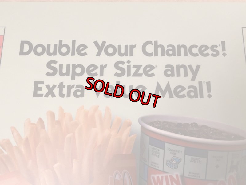 画像4: McDonald’s  Store Menu board  Monopoly マクドナルドの店頭販促用　メニュー　モノポリー (4)