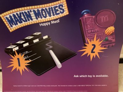 画像1: McDonald’s  Store Menu board　Makin‘ Movies マクドナルドの店頭販促用　メニュー　メイキング　ムービー