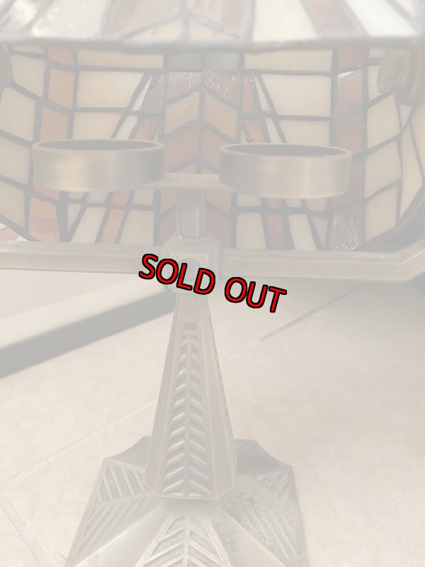 画像3: Stained glass style tea tree candle lamp ステンドグラスのキャンドルランプ (3)