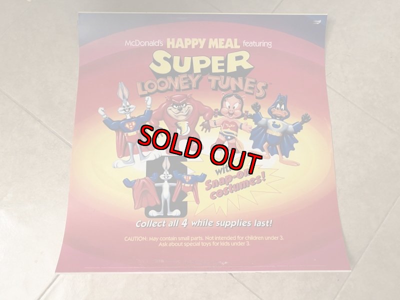 画像1: McDonald’s  Store Menu board  Looney Tunes マクドナルドの店頭販促用　メニュー　ルーニーチューン (1)
