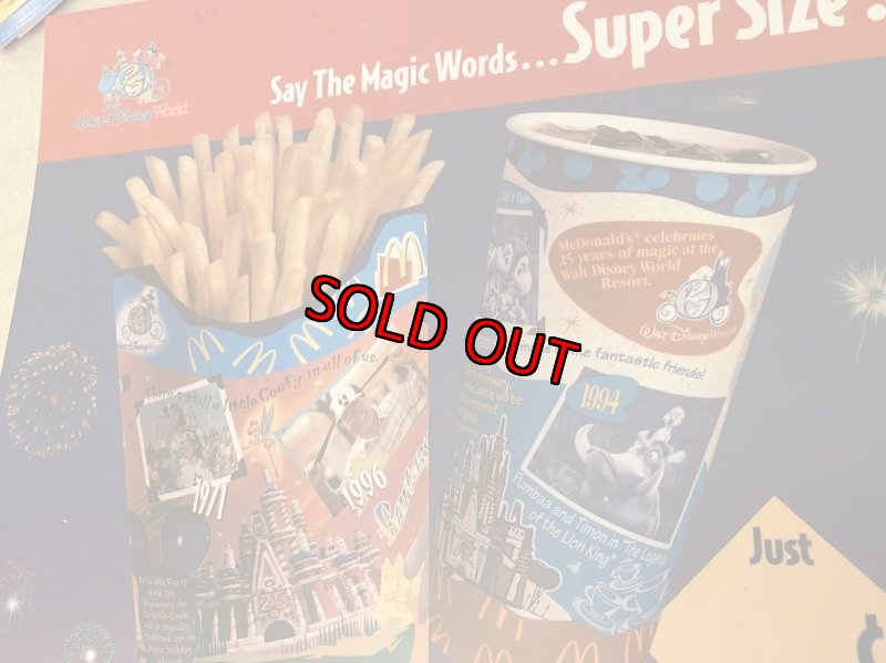 画像2: McDonald’s  Store Menu board  Walt Disney マクドナルドの店頭販促用　メニュー　ウォルトディズニー (2)
