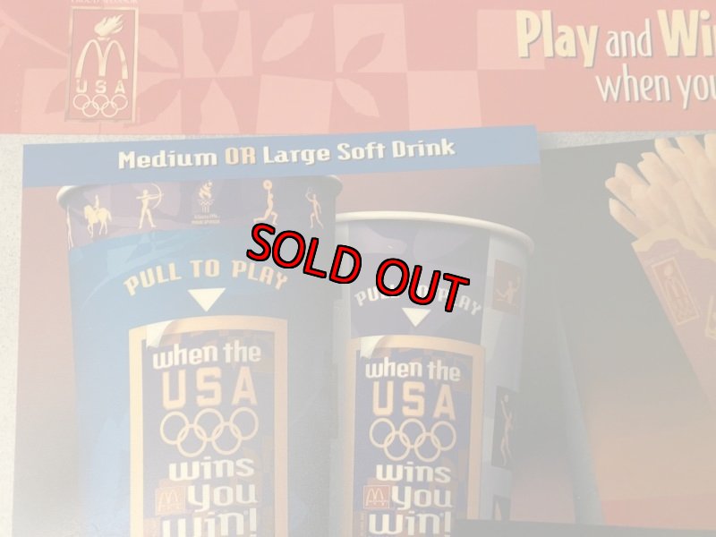 画像2: McDonald’s  Store Menu board  Olympic マクドナルドの店頭販促用　メニュー　オリンピック (2)