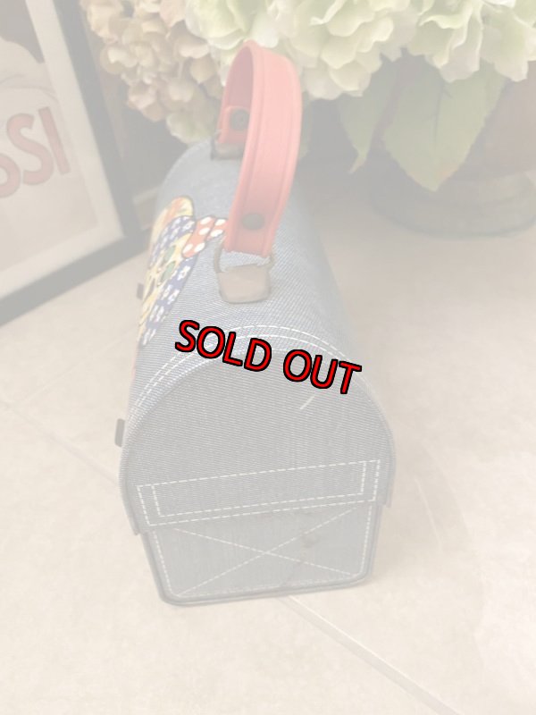 画像2: ティン製ランチボックス、ジーンズ柄 (2)