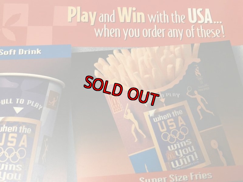 画像4: McDonald’s  Store Menu board  Olympic マクドナルドの店頭販促用　メニュー　オリンピック (4)