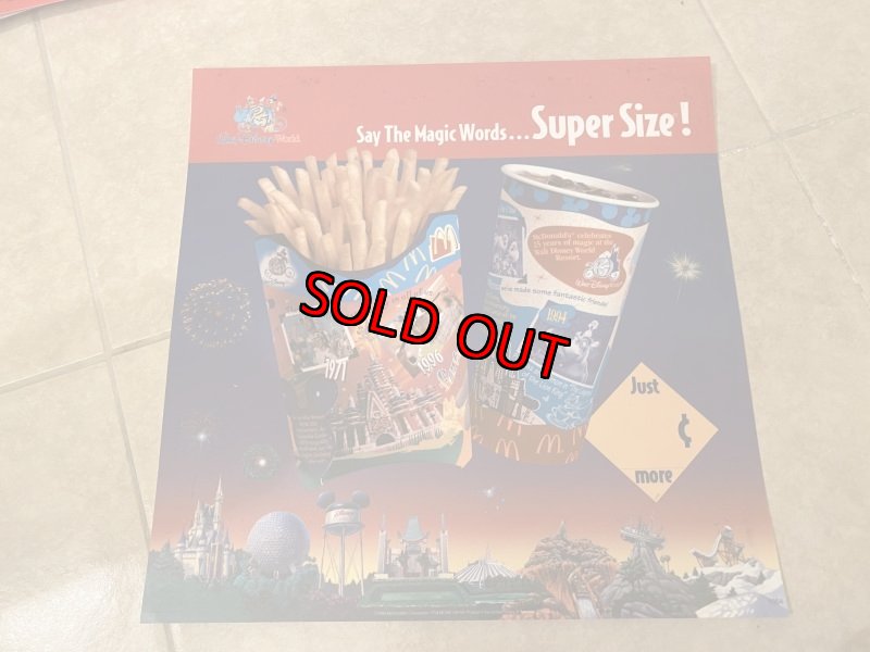 画像1: McDonald’s  Store Menu board  Walt Disney マクドナルドの店頭販促用　メニュー　ウォルトディズニー (1)
