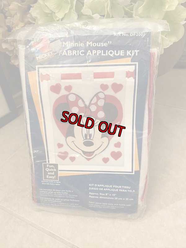 画像1: Disney Minnie Mouse Fabric Applique Kit ディズニー　ミニーマウスのアップリケキット (1)