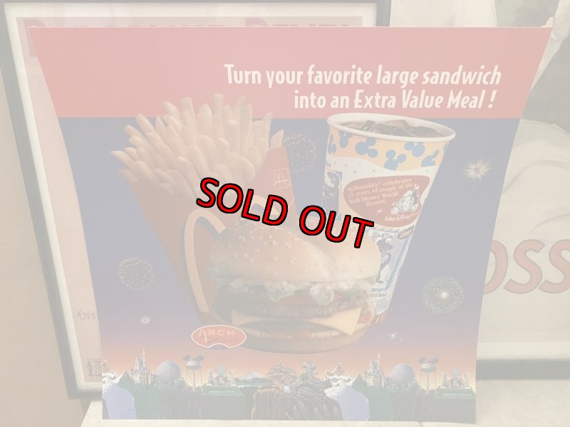 画像1: McDonald’s  Store Menu board　Extra Value  Meal マクドナルドの店頭販促用　メニュー　エクストラバリューミール (1)