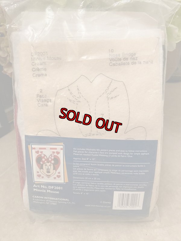 画像3: Disney Minnie Mouse Fabric Applique Kit ディズニー　ミニーマウスのアップリケキット (3)