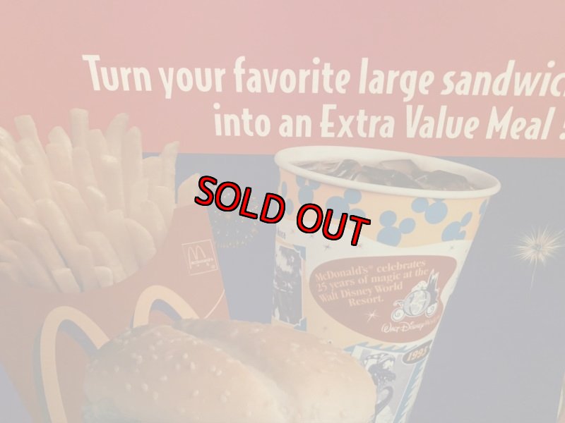 画像2: McDonald’s  Store Menu board　Extra Value  Meal マクドナルドの店頭販促用　メニュー　エクストラバリューミール (2)