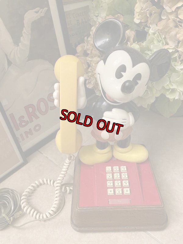 画像1: Disney Mickey Mouse Phone ディズニー　ミッキーマウス　キャラクター電話機 (1)