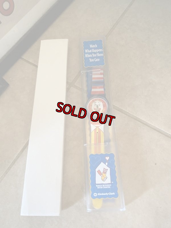 画像1: Ronald McDonald Watch Kimberly-Clark 箱入りマクドナルドのロナルド腕時計 (1)