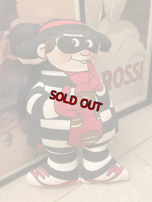 画像1: McDonald’s Hamberglar Pillow Doll  マクドナルドのハンバーグラー　　ピロードール　　1987 (1)