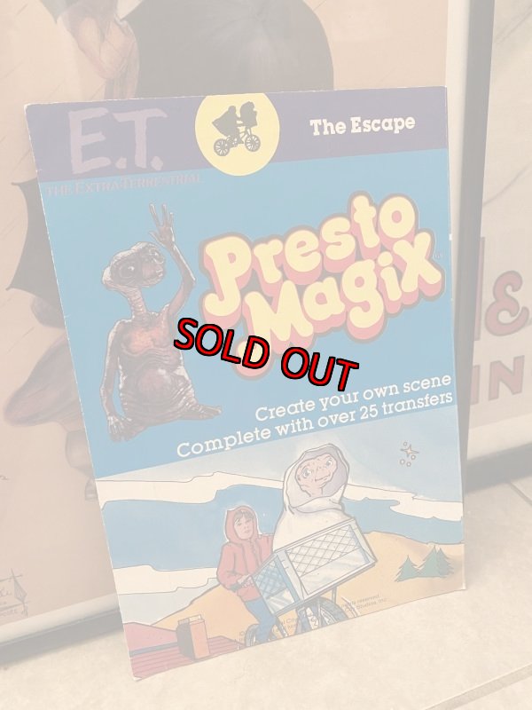 画像1: Movie E.T. Vintage Presto Magix 1982 映画　ETのステッカーシール　ノート (1)