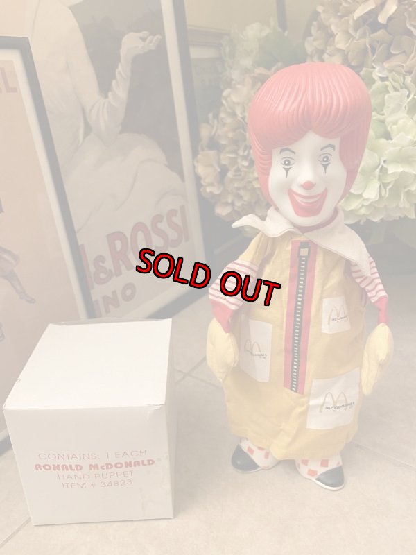 画像1: McDonald’s  Hand Puppet Ronald With Box 箱付きマクドナルドのロナルド　ハンドパペット　 (1)