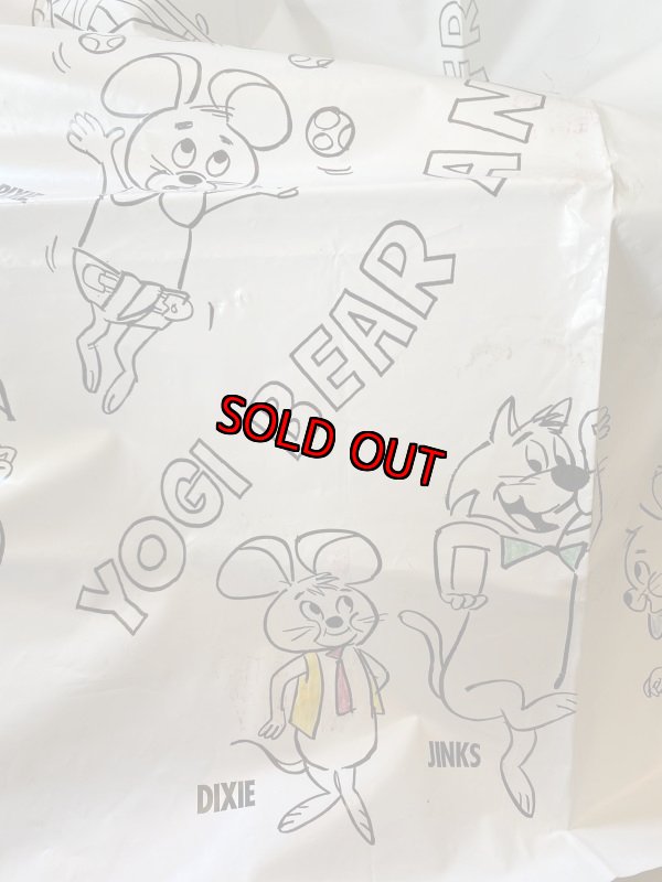 画像4: Hanna 　Barbera Yogi Bear Coloring Table Clothes ハンナバーベラ　ヨギベア の色塗りテーブルクロス (4)