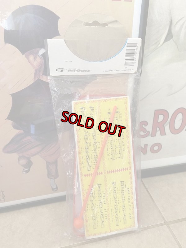 画像2: Flintstones Hanna Barbera xylophone with bag.... フリントストーン袋入りおもちゃの木琴1986年 (2)