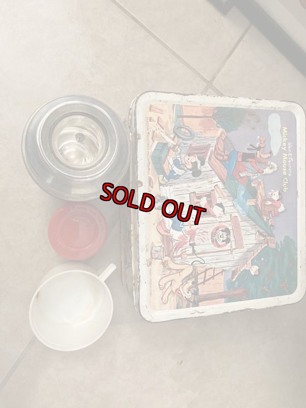 画像8: Mickey Mouse Club Tin Lunch Box With Thermos ミッキーマウスクラブのティン製　ランチボックス 水筒付き、60年代 (8)