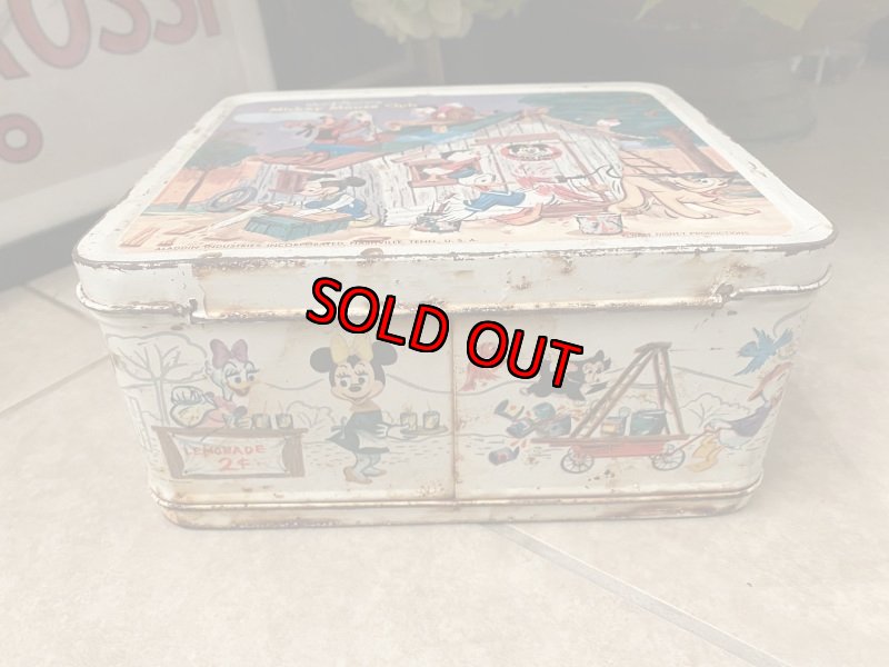 画像7: Mickey Mouse Club Tin Lunch Box With Thermos ミッキーマウスクラブのティン製　ランチボックス 水筒付き、60年代 (7)