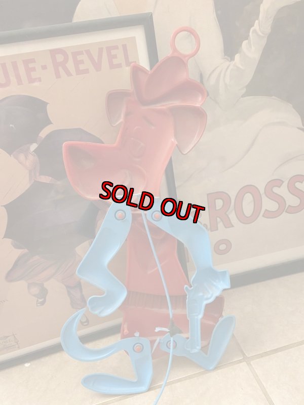 画像4: Huckleberry Hound Wall Plaques Red&Blue ハックルベリーハウンド　ハンナバーベラ　壁掛け　レッド&ブルー (4)