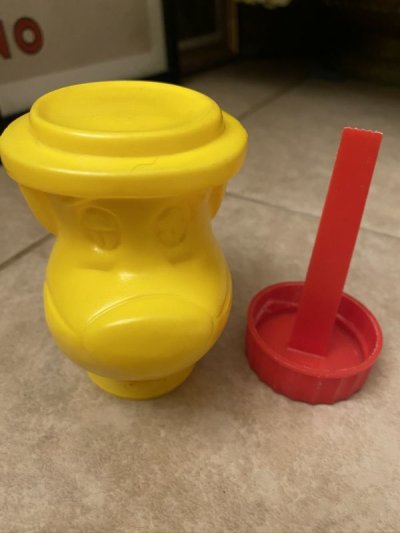 画像1: Huckleberry Hound  Head Plastic Jar ハックルベリーハウンド　ハンナバーベラ　プラスチック　ヘッド　ジャー