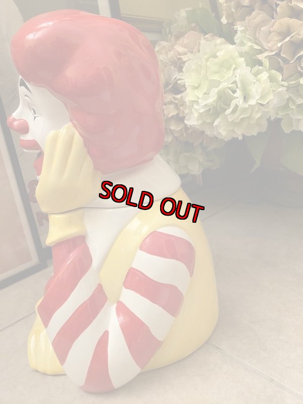 画像4: McDonalds Ronald ceramic  Cookie Jar マクドナルド、ロナルドの陶器製クッキージャー　1997年 (4)