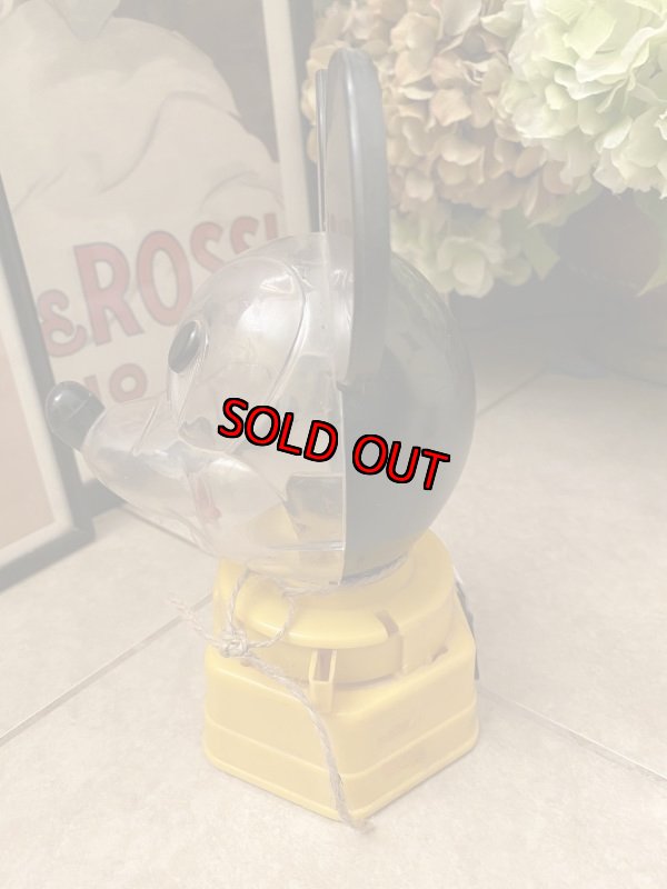 画像3: Disney Mickey Mouse  Gumball Machine ディズニーのミッキーマウス　イエロー　ガムボールマシン　1960年代 (3)