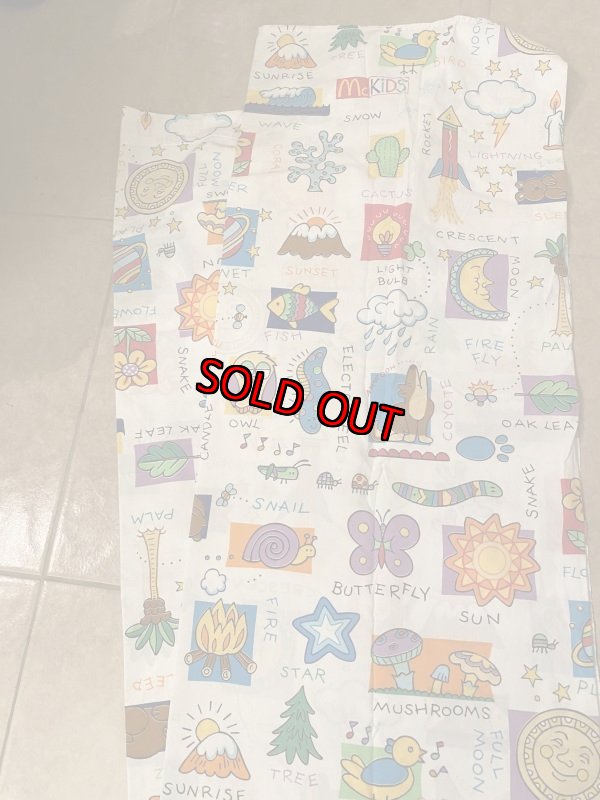 画像2: Mcdonalds McKids Flat  Sheet  マクドナルド、マックキッズのフラットシーツ (2)