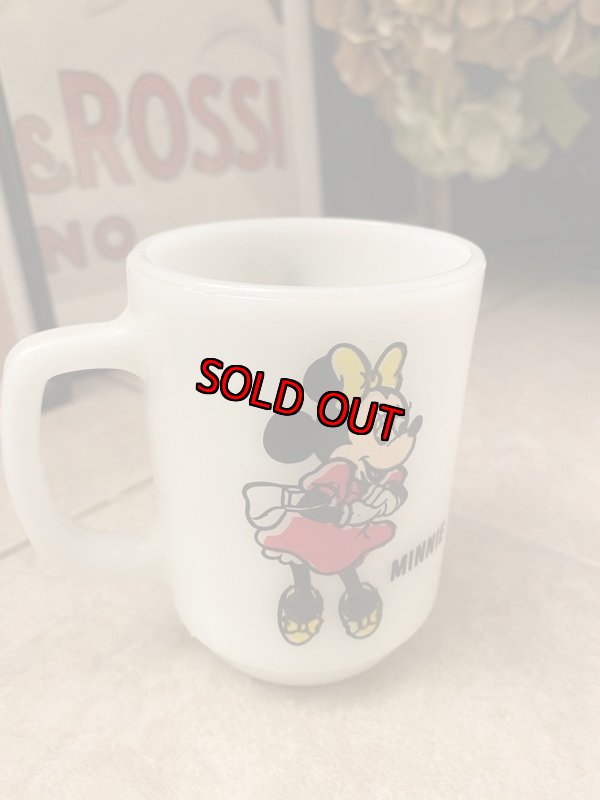 画像3: Fire King Disney Minnie Mouse Mug ファイヤーキング　ディズニー　ミニーマウス　ミルクグラス (3)