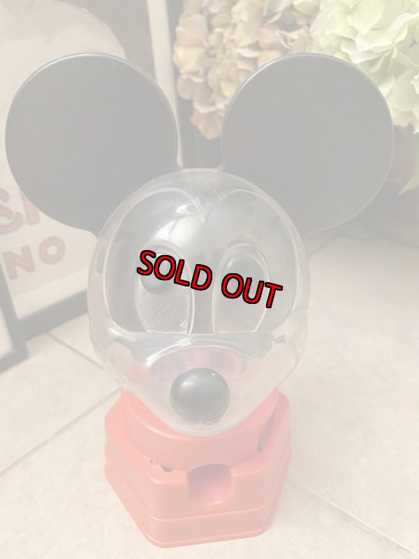 画像1: Disney Mickey Mouse  Red Gumball Machine ディズニーのミッキーマウス　レッド　ガムボールマシン　1960年代 (1)