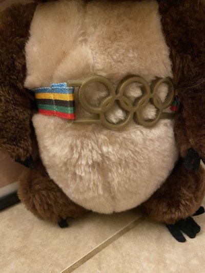 画像1: Olympic Misha Dakin  Plush Doll オリンピックのソ連マスコット、ミーシャ　ぬいぐるみ　タグ付き　1979年