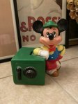 画像1: Disney Mickey Mouse  Vinyl doll coin bank ディズニーのミッキーマウス　ソフビ　貯金箱 (1)