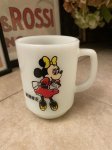 画像1: Fire King Disney Minnie Mouse Mug ファイヤーキング　ディズニー　ミニーマウス　ミルクグラス (1)