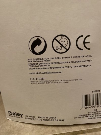 画像2: Kentucky fried chicken  Basket Sealed Play Food Set  ケンタッキーフライドチキン　レッドバスケット　2005年