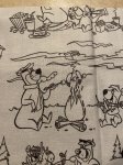 画像2: Hanna 　Barbera Yogi Bear Pillowcase Gray ハンナバーベラ　ヨギベア　ピローケース　枕カバー (2)