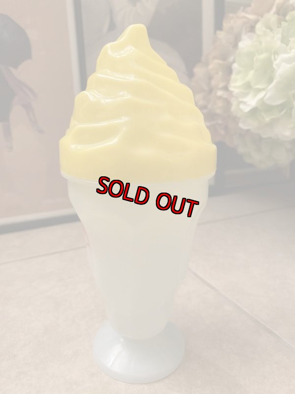 画像2: Denny’s restaurant plastic ice cream sundae drink cup Yellow / デニーズ プラスチック製 アイスクリーム サンデー カップ イエロー (2)