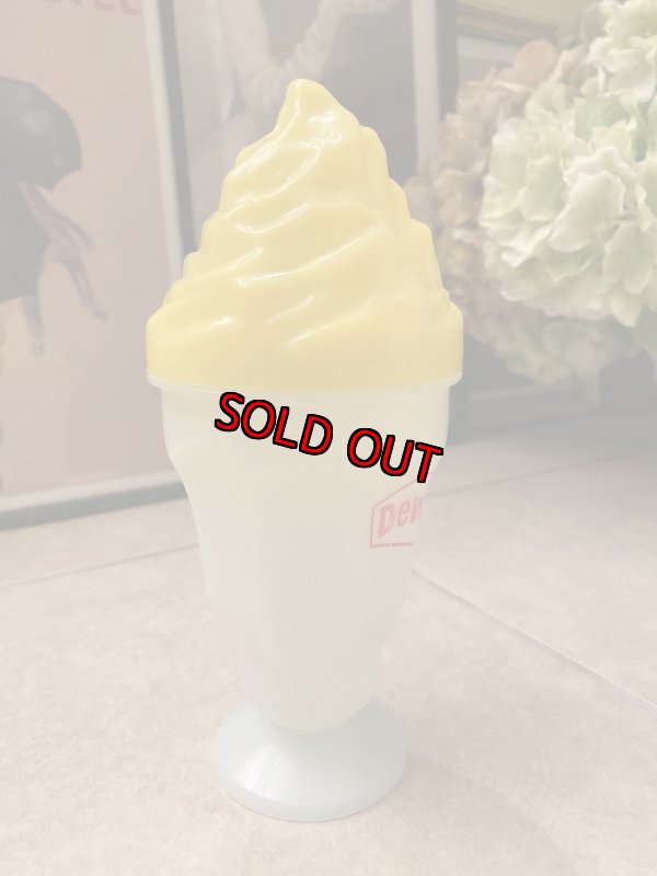 画像4: Denny’s restaurant plastic ice cream sundae drink cup Yellow / デニーズ プラスチック製 アイスクリーム サンデー カップ イエロー (4)
