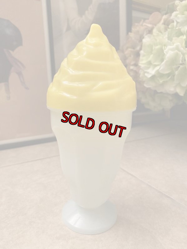 画像3: Denny’s restaurant plastic ice cream sundae drink cup Yellow / デニーズ プラスチック製 アイスクリーム サンデー カップ イエロー (3)