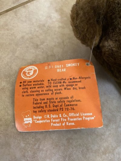 画像3: Smokey Bear Plush Doll With Tag / スモーキーベア　ぬいぐるみ　タグ付き1977