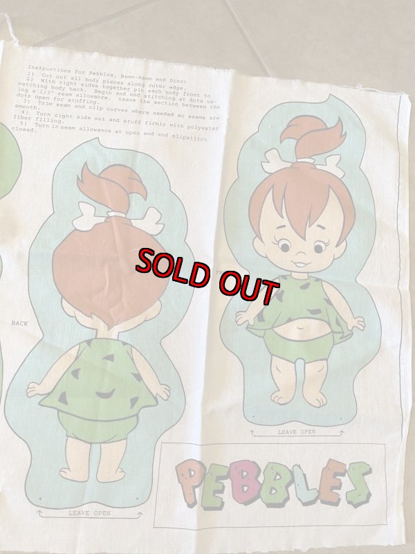 画像3: Hanna 　Barbera Flintstones Pebbles & Dino Fabric Pillow Doll Kit / フリントストーン　ペブルス　ピロードール　キット (3)