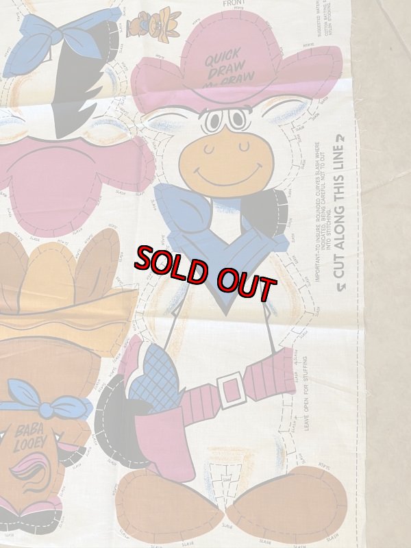 画像2: Hanna Barbera Quick Draw McGraw & Baba Looey fabric pillow doll kit 1963  / ハンナバーベラ ピロードール 生地 キット (2)