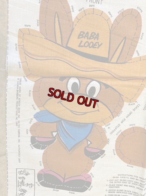 画像4: Hanna Barbera Quick Draw McGraw & Baba Looey fabric pillow doll kit 1963  / ハンナバーベラ ピロードール 生地 キット (4)