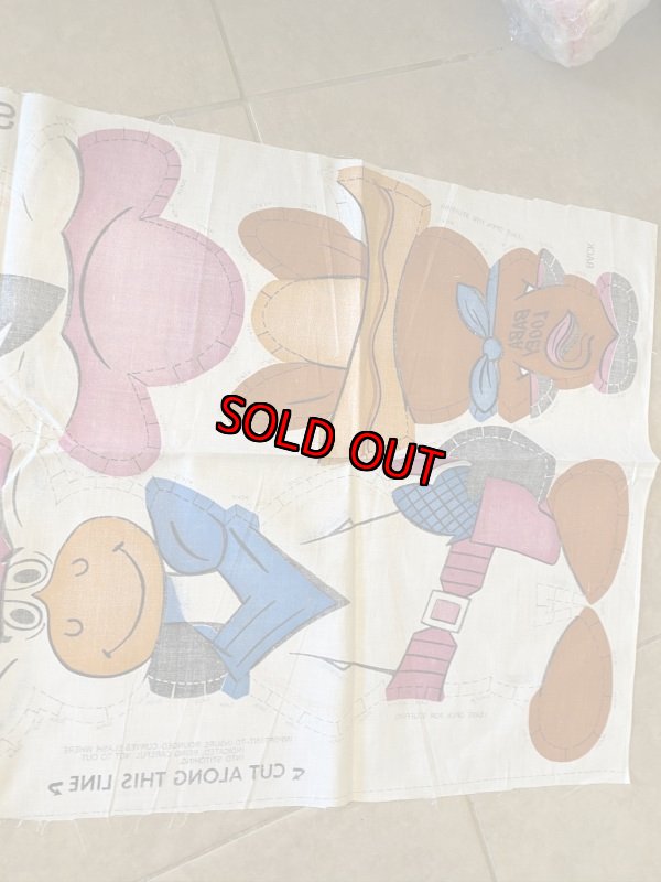 画像8: Hanna Barbera Quick Draw McGraw & Baba Looey fabric pillow doll kit 1963  / ハンナバーベラ ピロードール 生地 キット (8)