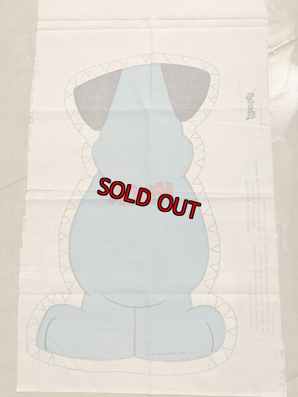 画像7:  Huckleberry Hound fabric pillow doll kit / ハックルベリーハウンド　ハンナバーベラ　ピロードール　生地　キット (7)