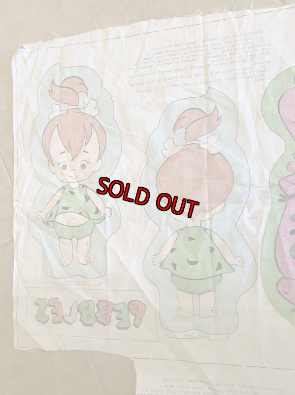 画像9: Hanna 　Barbera Flintstones Bamm Bamm, Pebbles , Dino Fabric Pillow Doll Kit 1991  / フリントストーン　バンバンとディノ　ピロードール　キット (9)