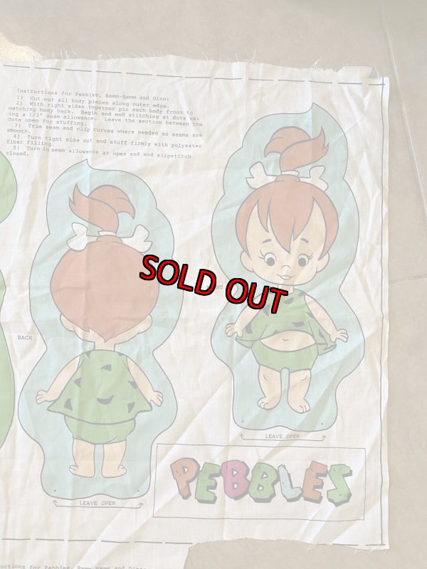 画像4: Hanna 　Barbera Flintstones Bamm Bamm, Pebbles , Dino Fabric Pillow Doll Kit 1991  / フリントストーン　バンバンとディノ　ピロードール　キット (4)