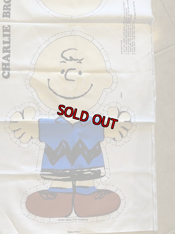 画像2:  Soopy Charlie fabric pillow doll kit / ピーナッツ　チャーリー　ピロードール　生地　キット (2)