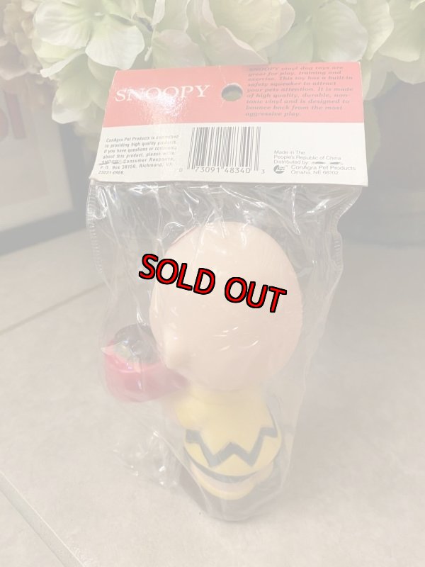 画像3:  Soopy Charlie Vinyl Squeak Doll With Bag / ピーナッツ チャーリー 袋入りソフビドール (3)