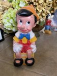 画像1: Disney Pinocchio  Vinyl doll coin bank / ディズニーのピノキオ　プラスチック製　貯金箱 (1)